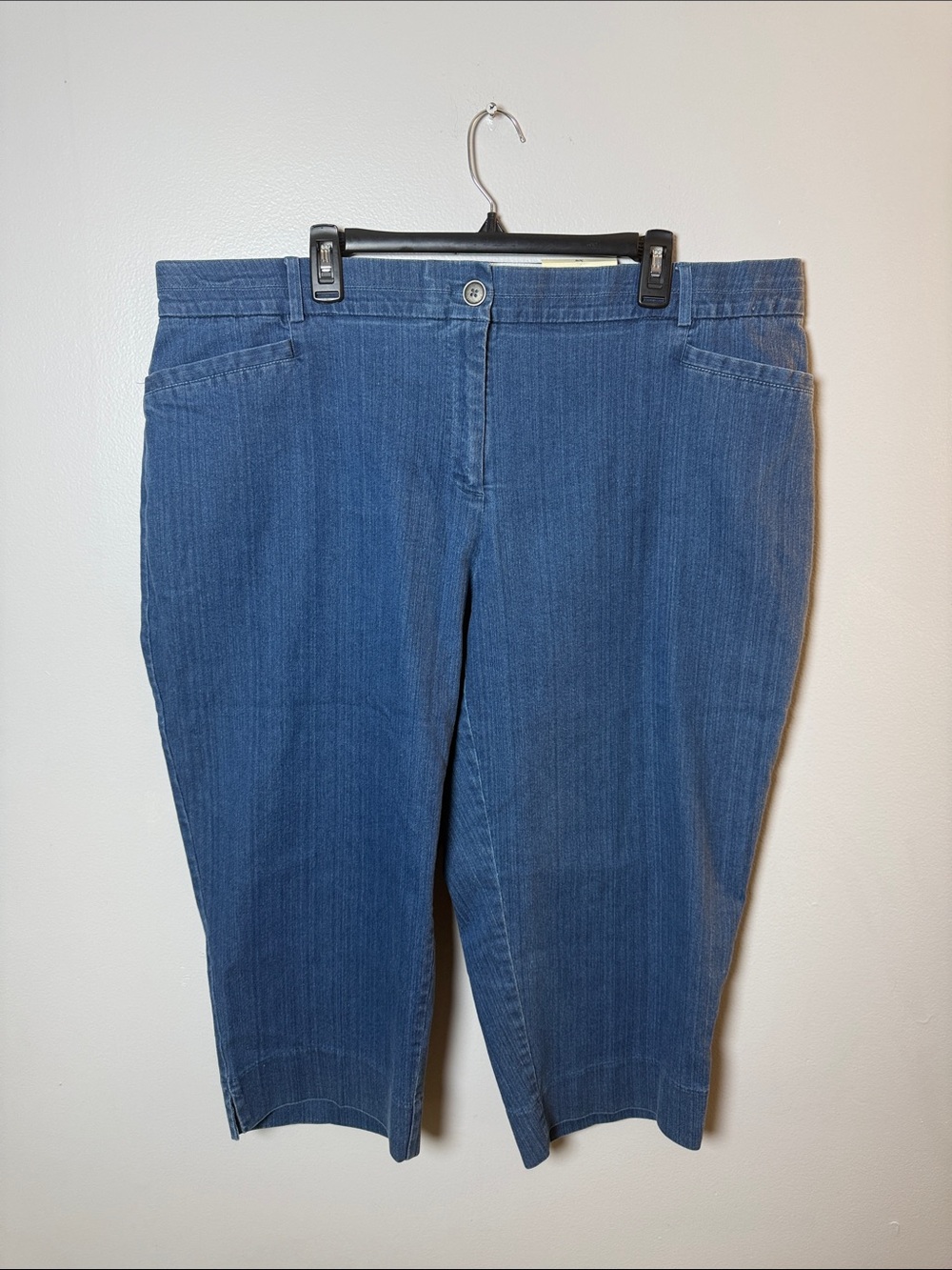 Studio Works Denim Cropped Capri Pants in Blue Size 20W NEW!